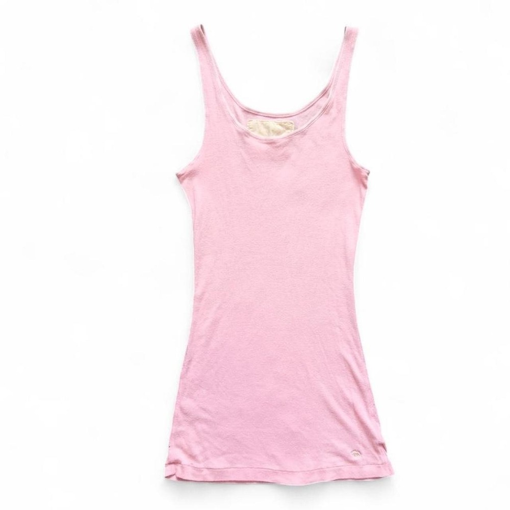 Vintage Y2K Abercrombie & Fitch Baby Pink Cami Tank Top Long Layering